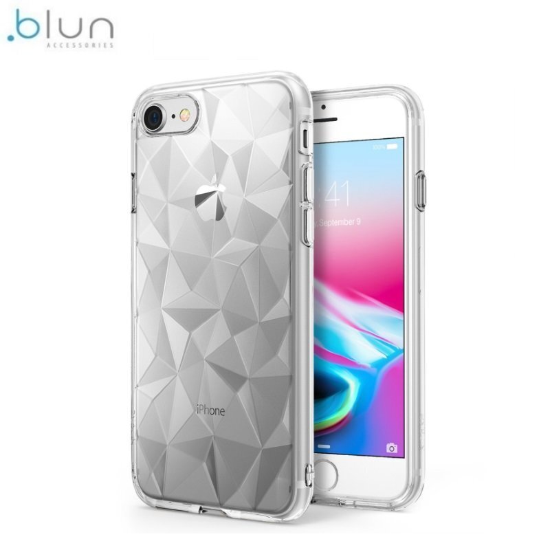 Blun 3D Prism Shape Super Thin Silicone Back cover case for Xiaomi Redmi 5A Transparent hind ja info | Telefonide kaitsekaaned ja -ümbrised | hansapost.ee