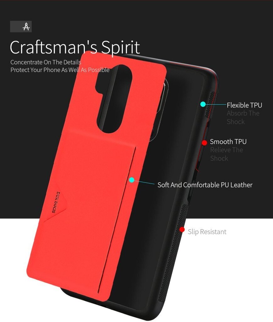 Telefoniümbris Dux Ducis Pocard Series Premium Protect Silicone Case, telefonile Samsung Galaxy Note 9, punane hind ja info | Telefonide kaitsekaaned ja -ümbrised | hansapost.ee