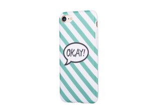 Telefoniümbris Devia Vivid Okay Plastic Back Case For Apple iPhone 7 / 8 White - Green (Mocco Blister) hind ja info | Telefonide kaitsekaaned ja -ümbrised | hansapost.ee