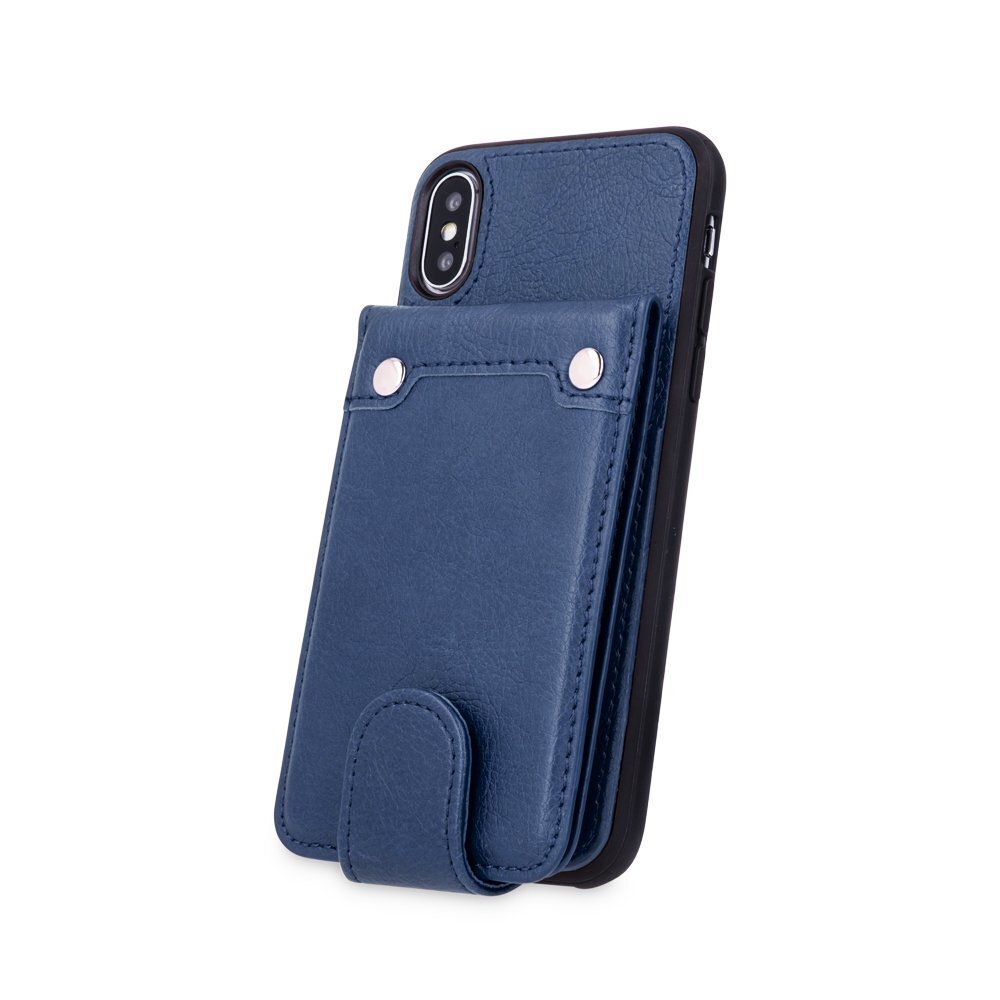 Mocco Smart Wallet Eco Leather Case - Card Holder For Apple iPhone X / XS Blue hind ja info | Telefonide kaitsekaaned ja -ümbrised | hansapost.ee