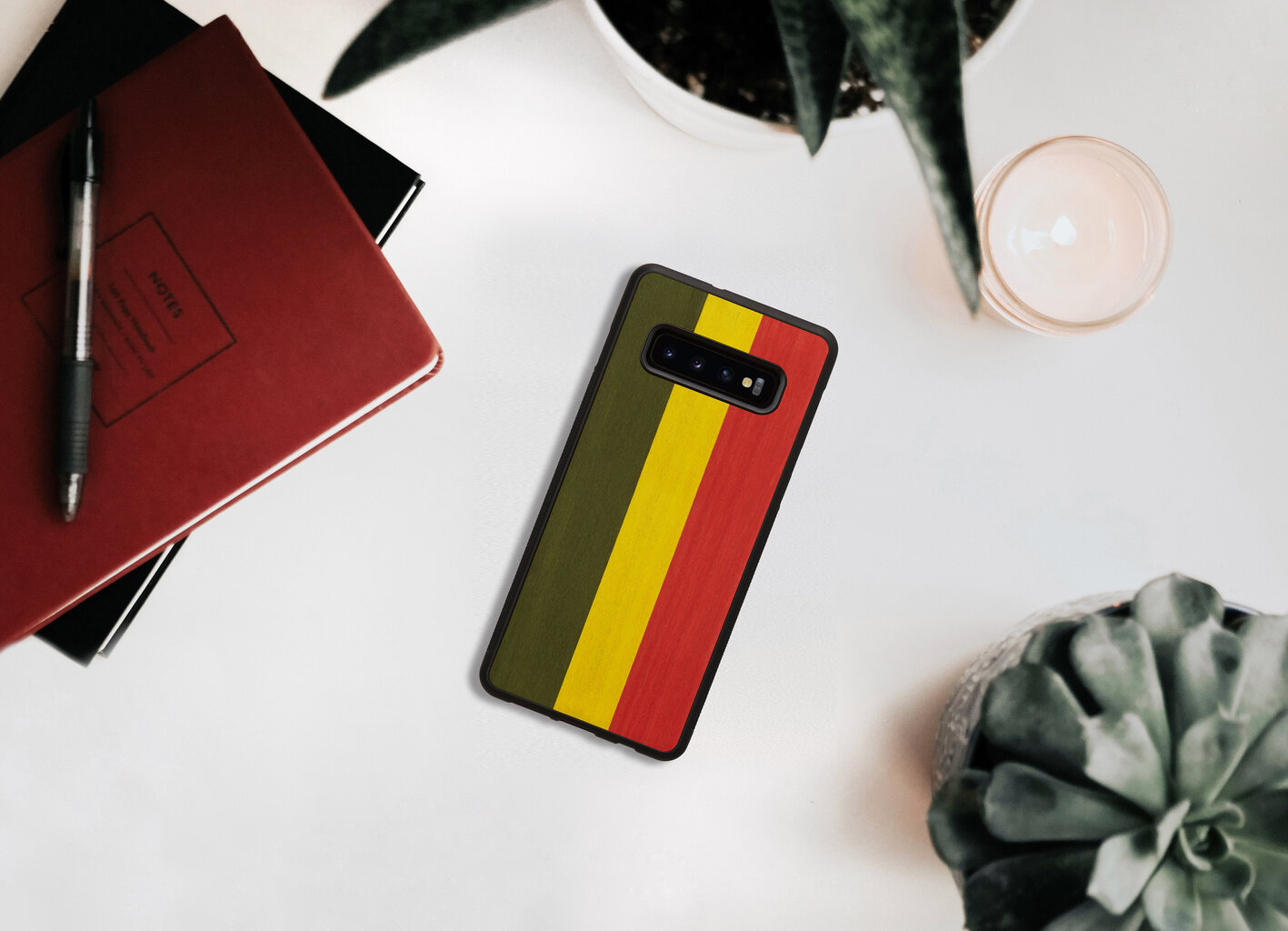 Mobiiltelefoni tagus Man&Wood sobib Samsung Galaxy S10 Plus, Reggae, Must hind ja info | Telefonide kaitsekaaned ja -ümbrised | hansapost.ee