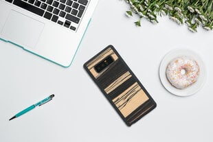 Mobiiltelefoni tagus Man&Wood sobib Samsung Galaxy Note 8, White ebony, Must hind ja info | Telefonide kaitsekaaned ja -ümbrised | hansapost.ee
