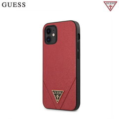 Guess iPhone 12 Mini 5,4&quot; GUHCP12SVSATMLRE red hard case Saffiano цена и информация | Чехлы для телефонов | hansapost.ee