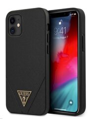 Чехол для телефона Guess GUHCP12SVSATMLBK Saffiano V Stitch Apple iPhone 12 Mini, черный цена и информация | Guess Телефоны и аксессуары | hansapost.ee