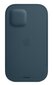 Apple iPhone 12 Pro Max Leather Sleeve with MagSafe, Baltic Blue hind ja info | Telefonide kaitsekaaned ja -ümbrised | hansapost.ee