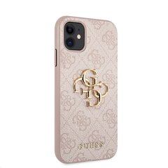 GUHCN614GMGPI Guess PU 4G Metal Logo Case for iPhone 11 Pink цена и информация | Чехлы для телефонов | hansapost.ee