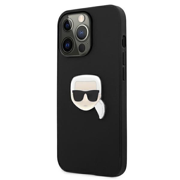 Karl Lagerfeld KLHCP13LPKMK, telefonile iPhone 13 Pro / 13, must hind ja info | Telefonide kaitsekaaned ja -ümbrised | hansapost.ee