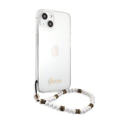 GUHCP13SKPSWH Guess PC Script and White Pearls Case for iPhone 13 Mini Transparent price and information | Phone protective covers and cases | hansapost.ee