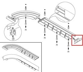 Laekarniis PVC viimistlus, 2 rööbast, valge hind ja info | Kardinapuud | hansapost.ee