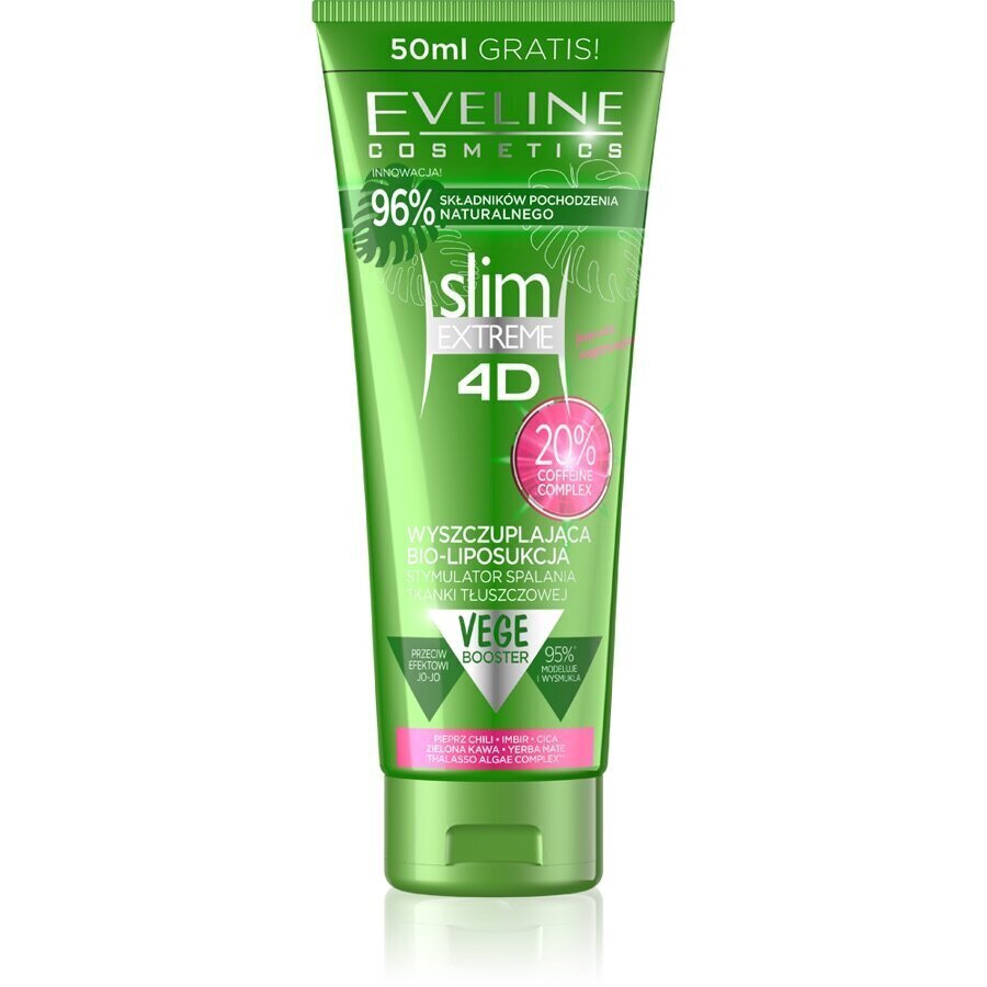 Salendav kreem Eveline Slim Extreme 4D, 250 ml hind ja info | Nahka pinguldavad tooted | hansapost.ee