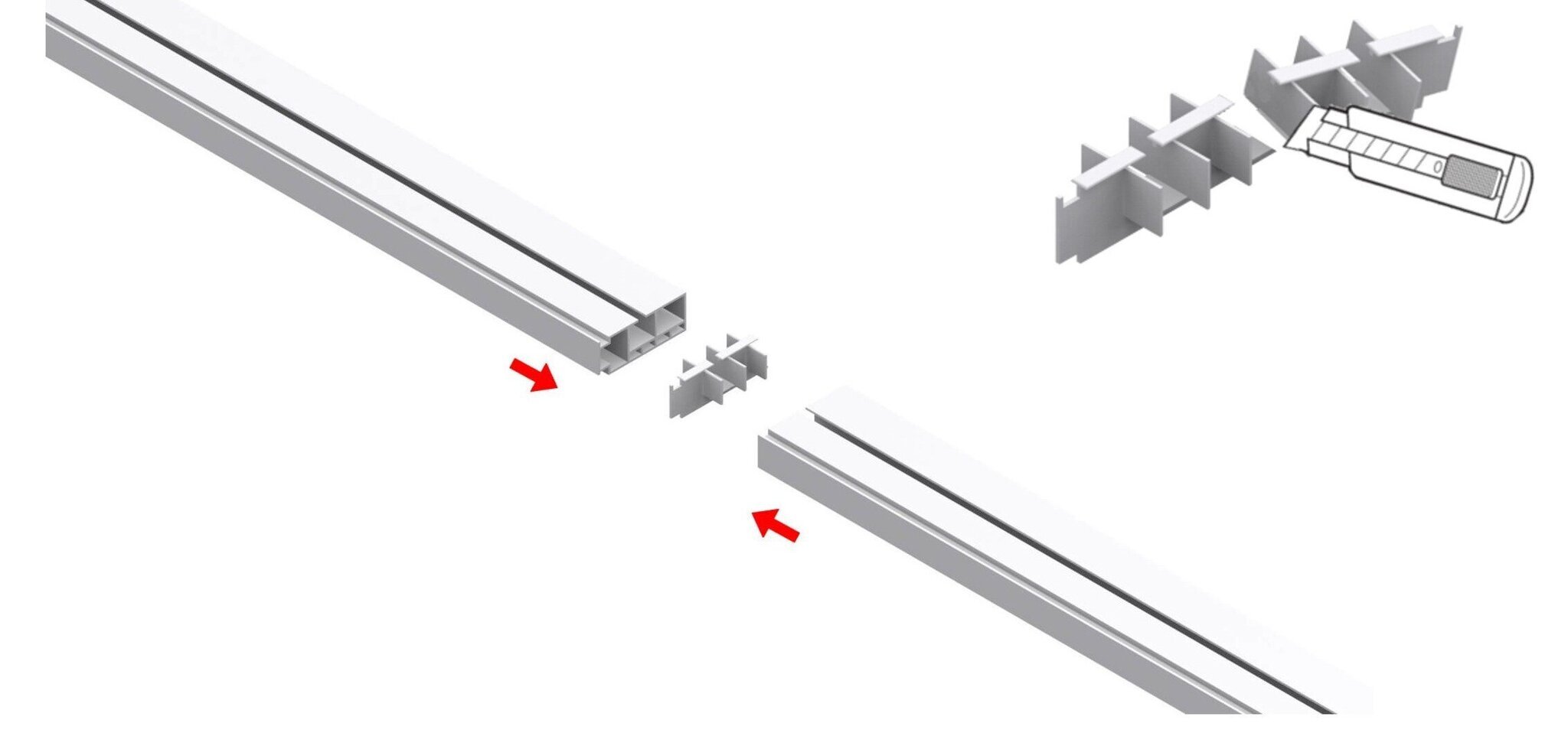 Laekarniis üks PVC rööbas klambritega, 400 cm hind ja info | Kardinapuud | hansapost.ee