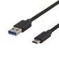 Deltaco USBC-1284, USB A, USB C, 1m hind ja info | Mobiiltelefonide kaablid | hansapost.ee