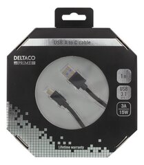 Deltaco USBC-1284, USB A, USB C, 1m цена и информация | Кабели для телефонов | hansapost.ee