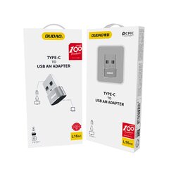Dudao адаптер USB Type-C на USB (L16AC серый) цена и информация | Кабели для телефонов | hansapost.ee