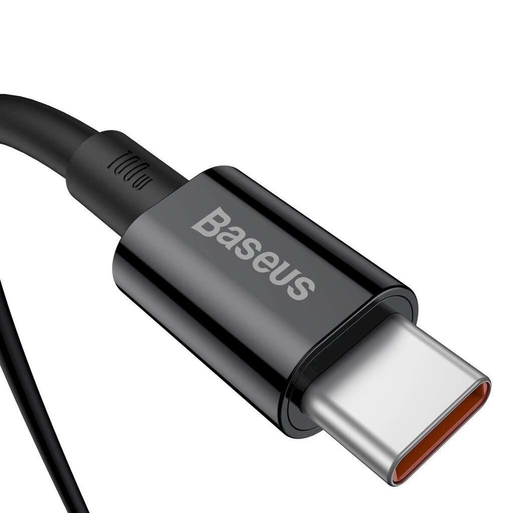 Baseus Superior Series Cable USB-C to USB-C, 100W, 2m (black) hind ja info | Mobiiltelefonide kaablid | hansapost.ee