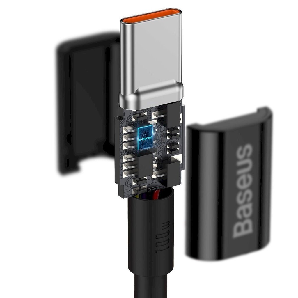 Baseus Superior Series Cable USB-C to USB-C, 100W, 2m (black) hind ja info | Mobiiltelefonide kaablid | hansapost.ee