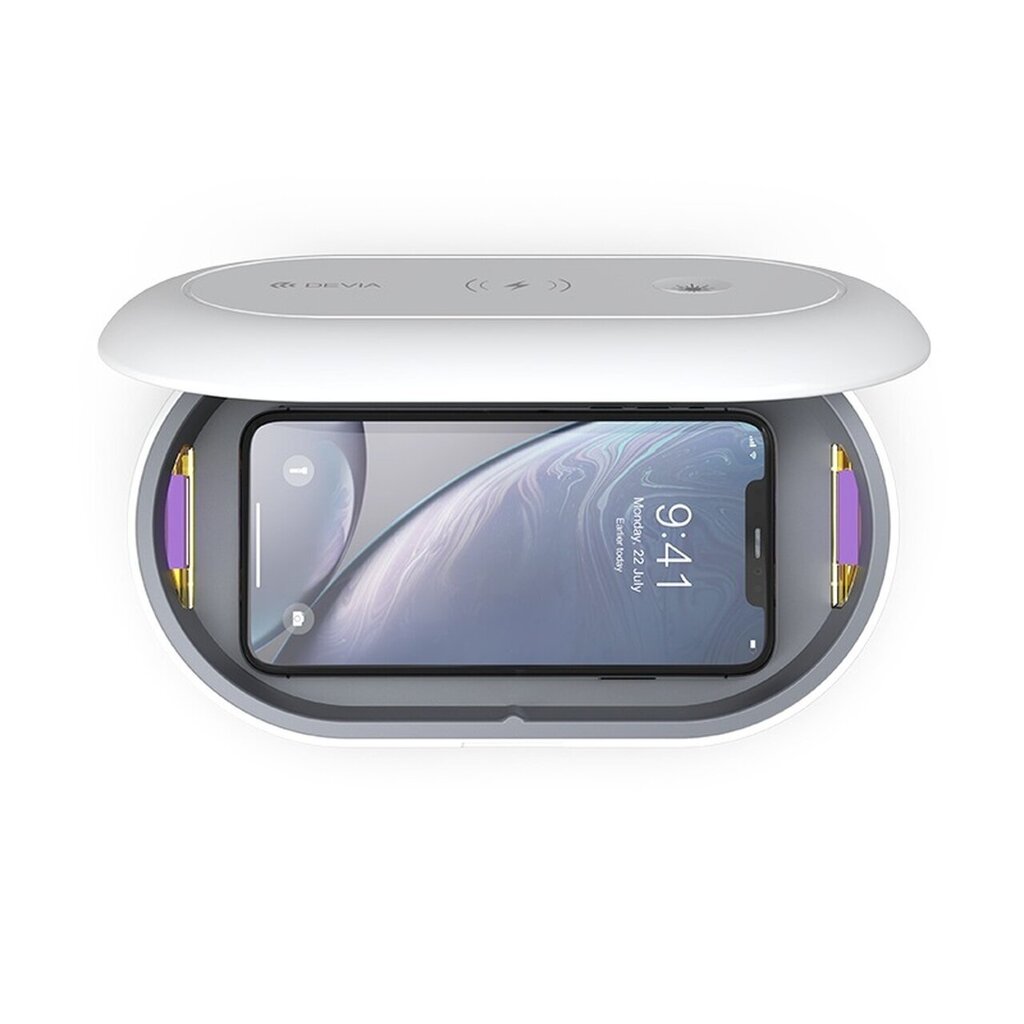 Devia Portable UV Disinfection Storage - Wireless Charger, Type C, 2A hind ja info | Lisatarvikud mobiiltelefonidele | hansapost.ee