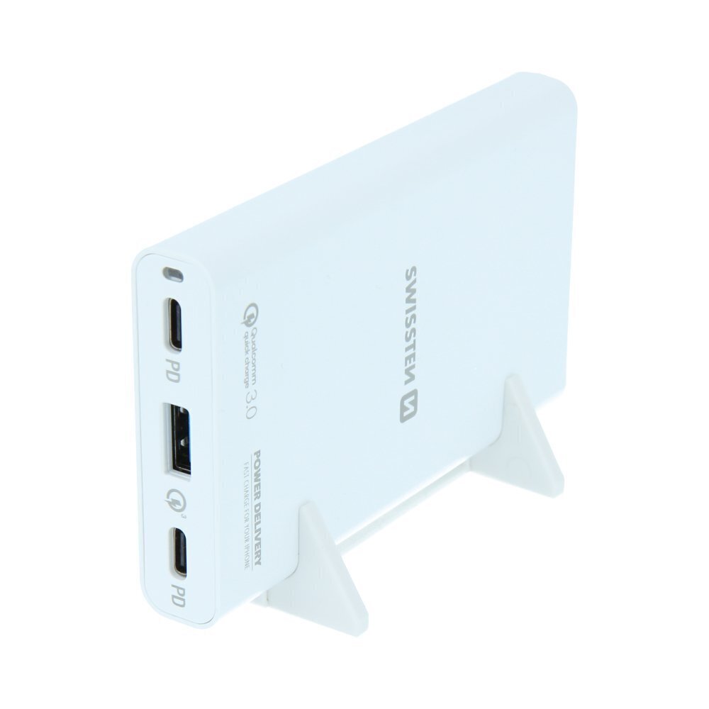 Swissten Travel Charger Notebooks and MacBook / 60W / PD3.0 / QC3.0 / PPS / White hind ja info | Akupangad | hansapost.ee