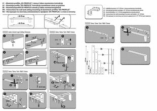 Metallist klambriga libisev plastikust silmus alumiiniumprofiilile DS-PROFILE heledast kullast 30 tk hind ja info | Kardinapuud | hansapost.ee