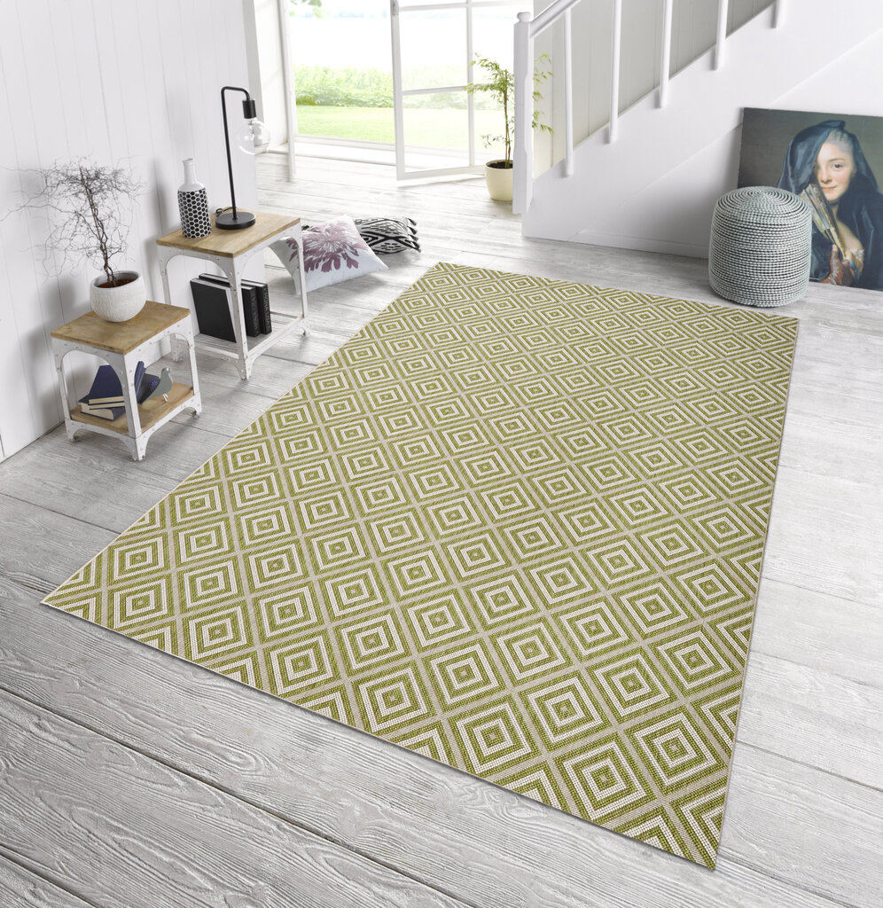 Vaip NORTHRUGS Meadow Karo Green, 80x150 cm hind ja info | Vaibad | hansapost.ee