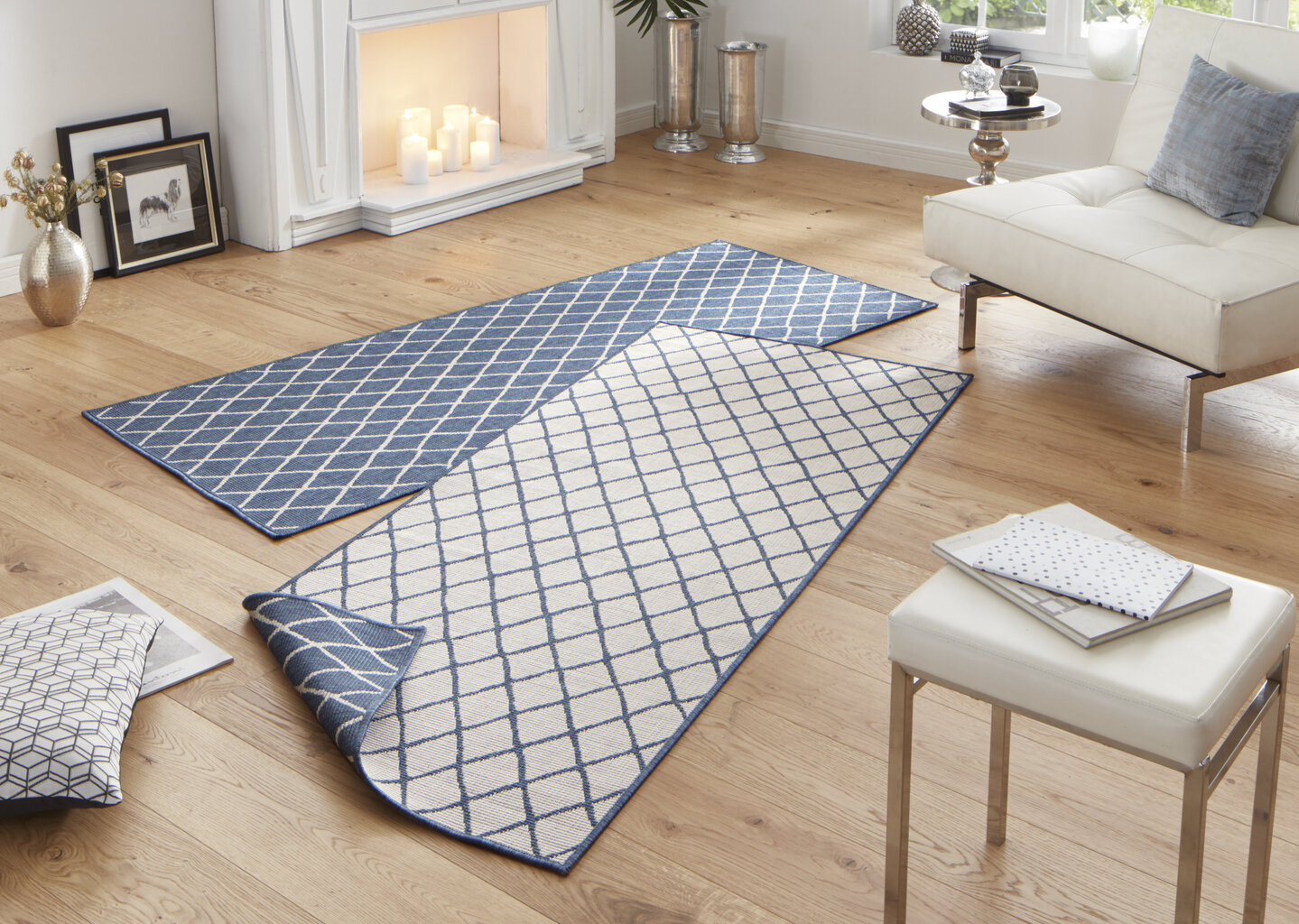 Vaip NORTHRUGS Twin Malaga Blue Cream, 80x150 cm hind ja info | Vaibad | hansapost.ee