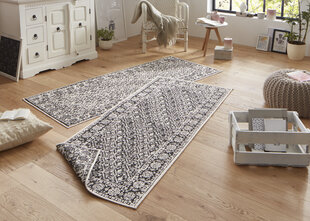 Vaip NORTHRUGS Twin Curacao Black Cream, 80x350 cm hind ja info | Vaibad | hansapost.ee