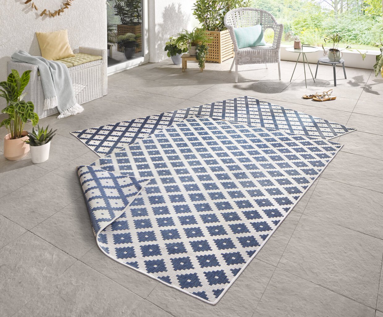 Vaip NORTHRUGS Twin Nizza Blue Cream, 120x170 cm цена и информация | Vaibad | hansapost.ee