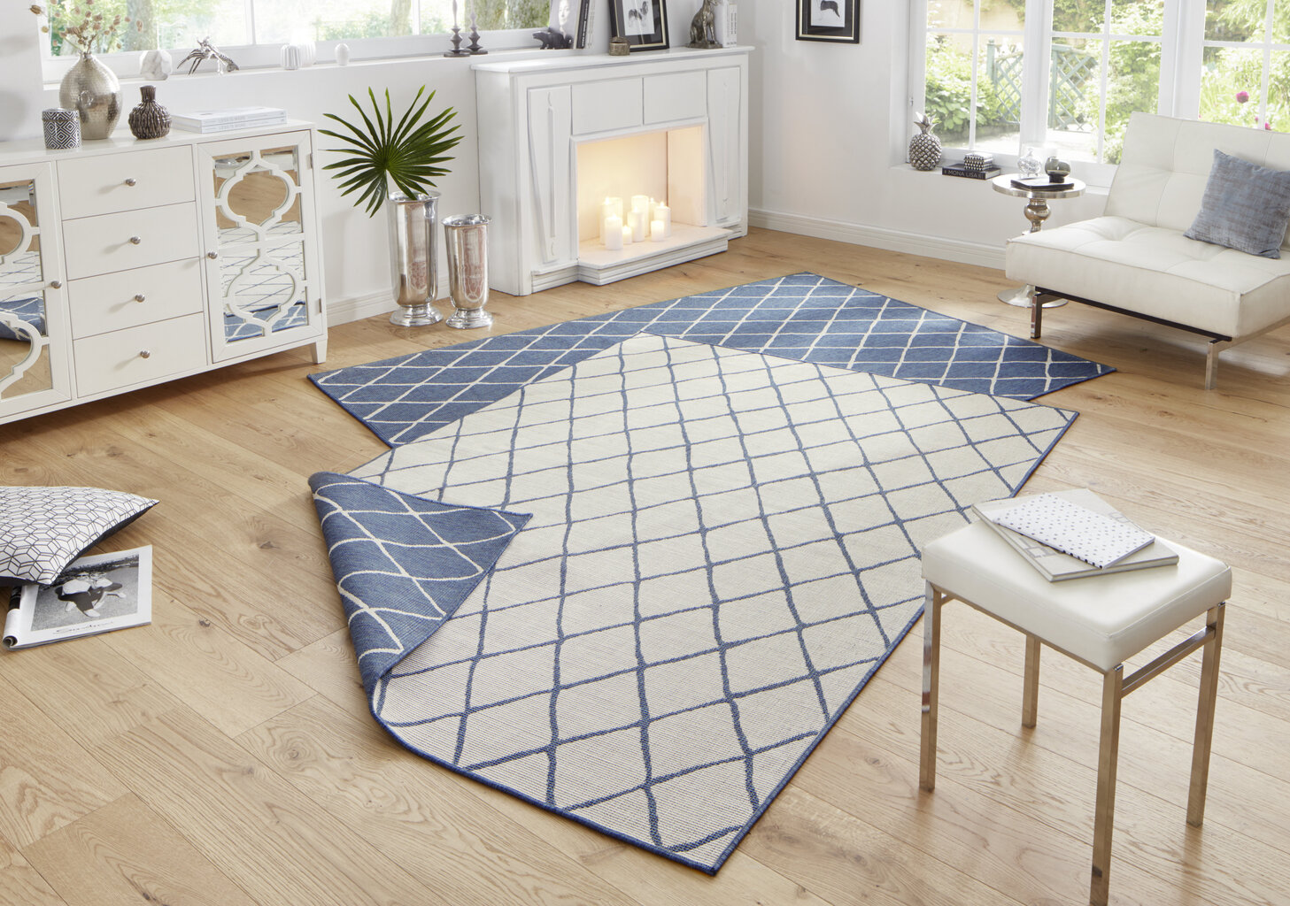 Vaip NORTHRUGS Twin Malaga Blue Cream, 120x170 cm hind ja info | Vaibad | hansapost.ee