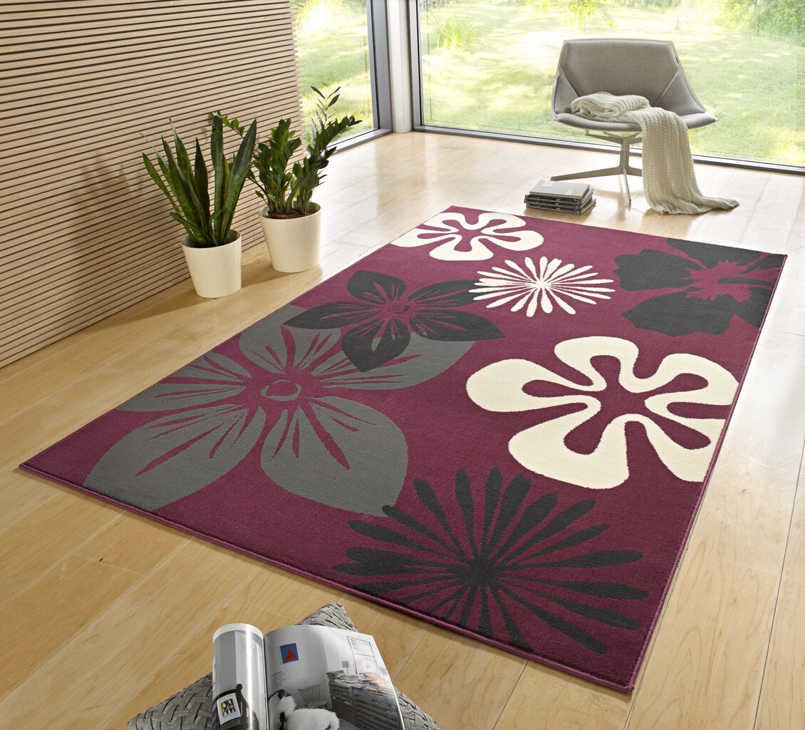 Vaip Hanse Home Gloria Flora Violet, 80x150 cm hind ja info | Vaibad | hansapost.ee