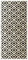 Vaip Hanse Home Hamla Diamond Black Cream, 80x200 cm цена и информация | Vaibad | hansapost.ee