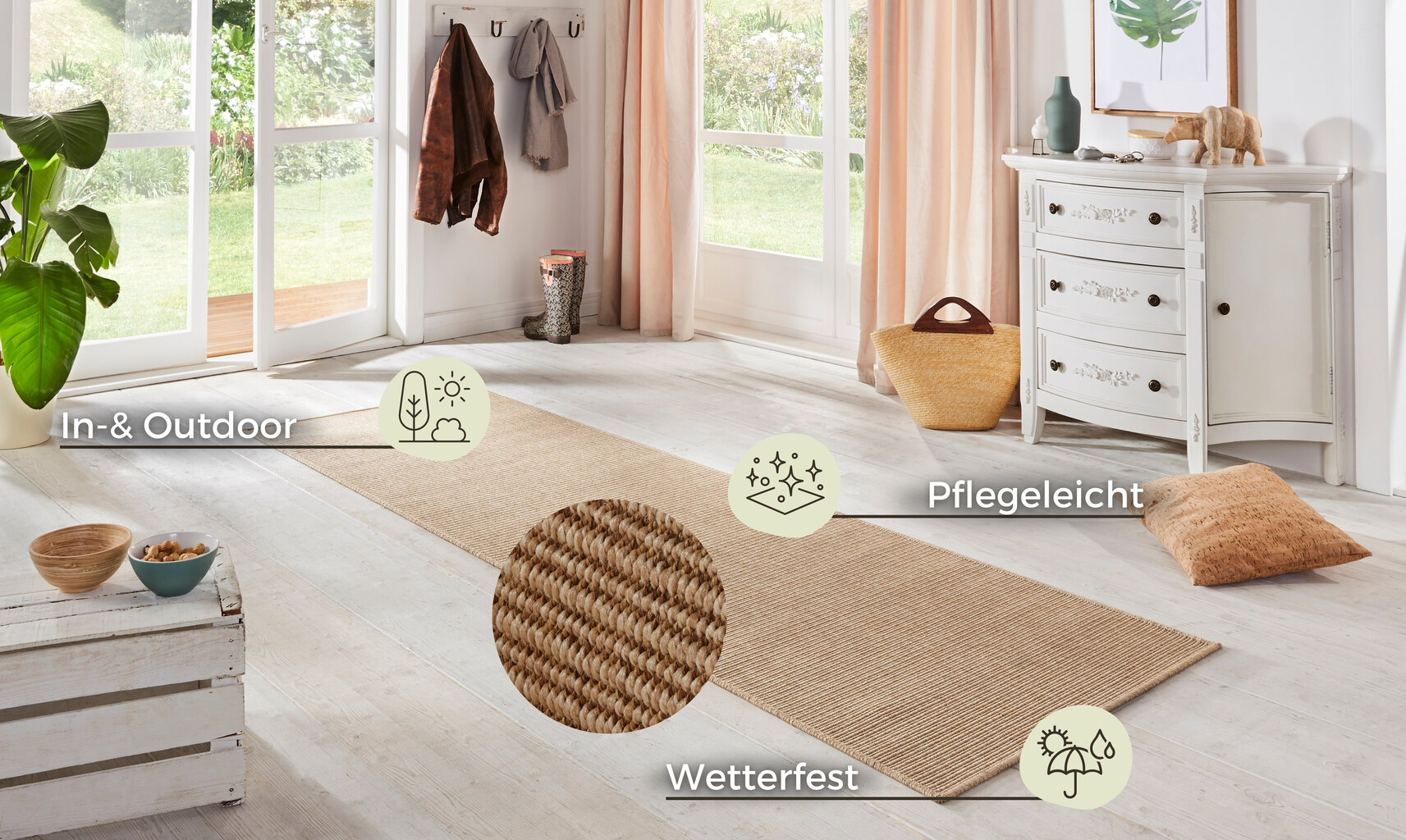 BT Carpet sise-ja välistingimuste vaip Nature, 80x350 cm hind ja info | Vaibad | hansapost.ee