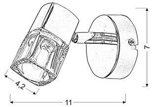 Candellux настенный светильник Diament цена и информация | Настенный светильник Конусы | hansapost.ee