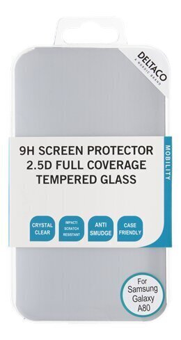 Deltaco Galaxy A80 jaoks, 2.5D hind ja info | Ekraani kaitseklaasid ja kaitsekiled | hansapost.ee