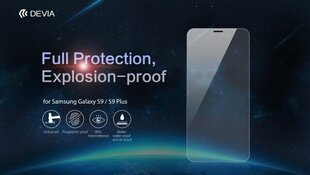 Ekraanikaitse Devia Explosion-Proof telefonile Samsung Galaxy S9 Plus, Läbipaistev hind ja info | Ekraani kaitseklaasid ja kaitsekiled | hansapost.ee