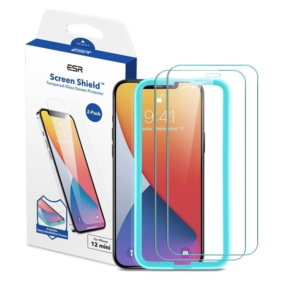 Kaitseklaas Screen Shield 2 pack sobib iPhone 12 Mini цена и информация | Ekraani kaitseklaasid ja kaitsekiled | hansapost.ee