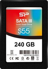 Жесткий диск Silicon Power S55 240GB SATA3 (SP240GBSS3S55S25) цена и информация | Внутренние жёсткие диски (HDD, SSD, Hybrid) | hansapost.ee