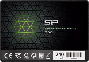 Silicon Power S56 240 GB, SSD form factor 2.5&quot;, SSD interface Serial ATA III, Write speed 530 MB/s, Read speed 560 MB/s hind ja info | Silicon Power Arvutid ja IT- tehnika | hansapost.ee