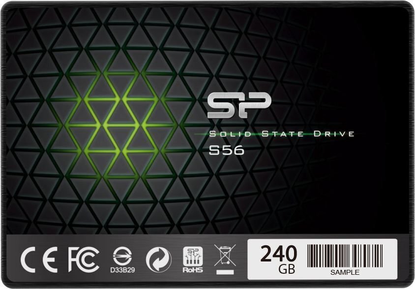 Silicon Power S56 240 GB, SSD form factor 2.5&quot;, SSD interface Serial ATA III, Write speed 530 MB/s, Read speed 560 MB/s цена и информация | Sisemised kõvakettad | hansapost.ee