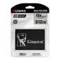 SSD|KINGSTON|KC600|512GB|SATA 3.0|TLC|Kirjutuskiirus 520 MBait/s|Lugemiskiirus 550 MBait/s|2,5"|TBW 300 TB|MTBF 1000000 tundi|SKC600/512G hind ja info | Sisemised kõvakettad | hansapost.ee