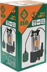 Elektripump määrdunud veele 750W, INOX Flo (79790) hind ja info | Flo Remondikaubad, sanitaartehnika ja kütteseadmed | hansapost.ee