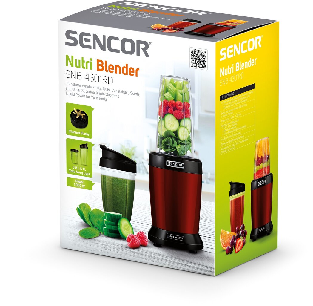 SNB 4301RD Nutriblender Titan цена и информация | Blenderid | hansapost.ee