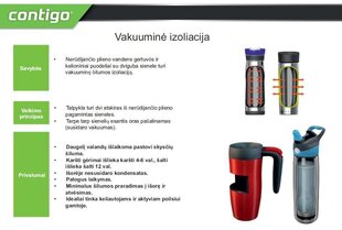 Termokruus Contigo Byron 470 ml Red, 2095632 hind ja info | Termosed ja termokruusid | hansapost.ee