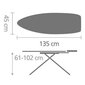 Brabantia triikimislaud D 135x45 cm, Titan Oval цена и информация | Triikimislauad | hansapost.ee
