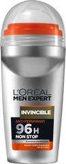 L'Oreal Paris Men Expert Invincible roll-on deodorant meestele 50 ml hind ja info | Deodorandid | hansapost.ee