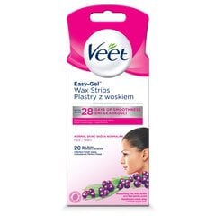 Восковые полоски для депиляции для чувствительной кожи Veet Easy-Gel Wax 20 шт. цена и информация | Veet Духи, косметика | hansapost.ee