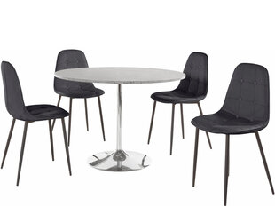 Комплект мебели для столовой Notio Living Terri/Lamar, серый/черный цена и информация | Комплекты мебели для столовой | hansapost.ee