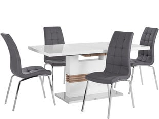 Notio Living Pavlos 200/Lila, комплект мебели для столовой, белый/серый цена и информация | Комплекты мебели для столовой | hansapost.ee