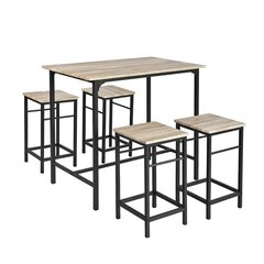 Комплект для столовой SoBuy OGT11-N, серый/черный цена и информация | Комплекты мебели для столовой | hansapost.ee
