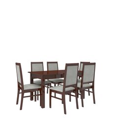Обеденный гарнитур ADRK Furniture Rodos 25, темно-коричневый цена и информация | Комплекты мебели для столовой | hansapost.ee