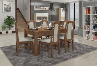 Обеденный гарнитур ADRK Furniture Rodos 53, светло-коричневый цена и информация | Комплекты мебели для столовой | hansapost.ee